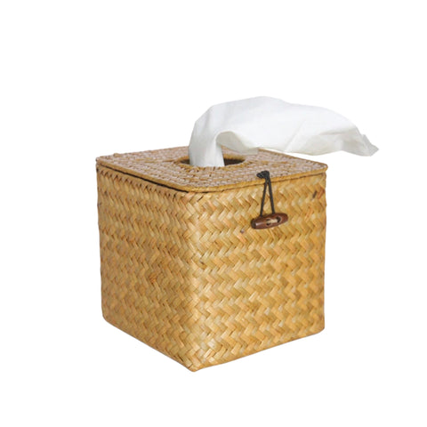 Boîte à mouchoirs rectangulaire Cosette en rotin miel